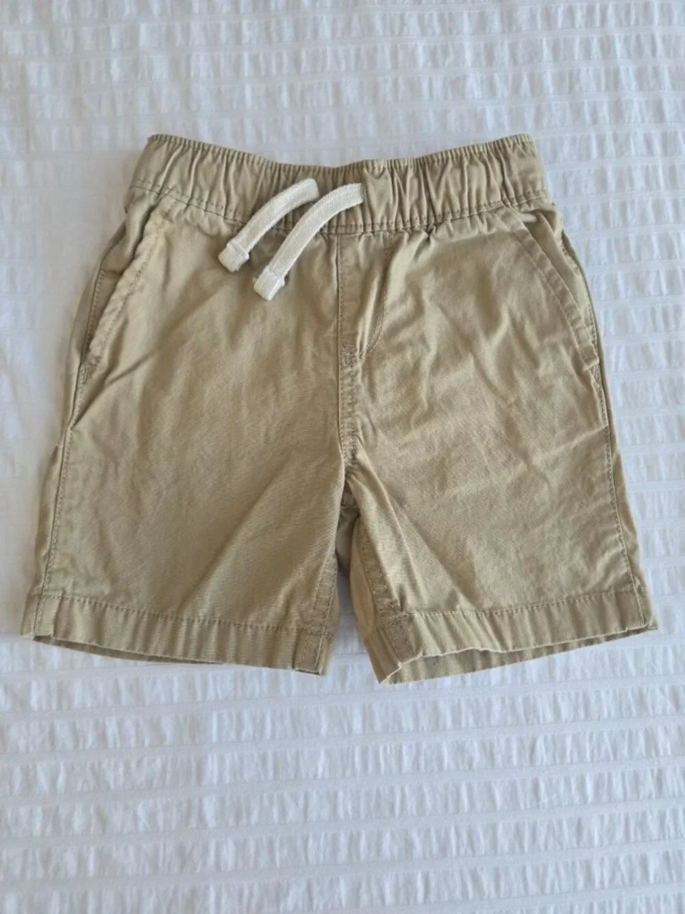 The Children's Place Toddler Boys Khaki Shorts Size 2T 100% Cotton Pull-On Draws